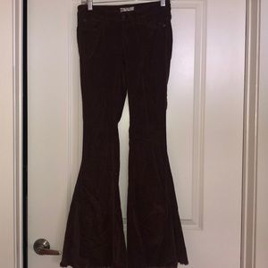 Free people wine corduroy flare pants